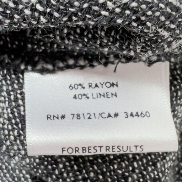 Eileen Fisher Linen Blend Pants Sz 3X Gray Elastic Waist Wide Leg High Rise - Picture 5 of 9